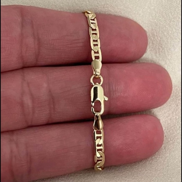 18k Gold Filled Kids ID Mariner Heart Bracelet 6" ❤️✨ 4.75” long or 6” long - Picture 5 of 8